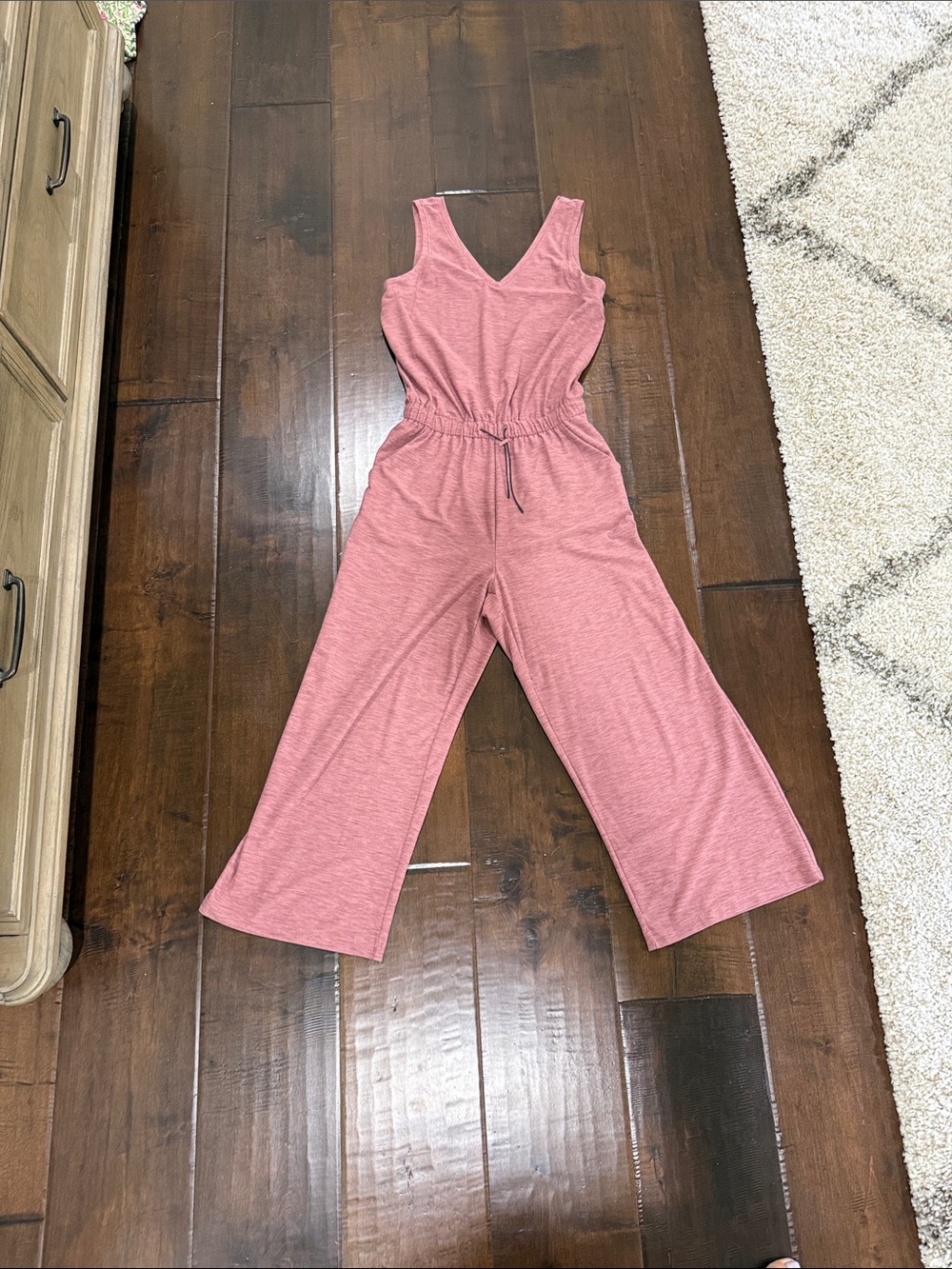 Old Navy Mauve Sleeveless Cropped Jumpsuit